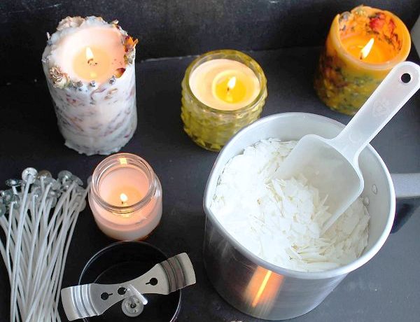 kit de cera de soja fácil de hacer velas de colores cera y accesorios para hacer velas aromáticas Kit para hacer velas sin pilas 